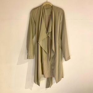 All Saints Hace Belted Trench Coat in Grey Size 2